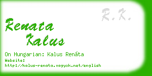 renata kalus business card